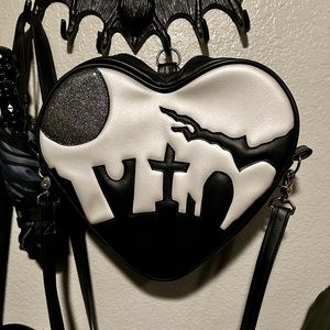 Love Pain and Stitches Graveyard Convertible Backpack Crossbody Bag